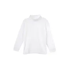 SANTANA - Camiseta Junior Unisex Cuello Tortuga Blanco.