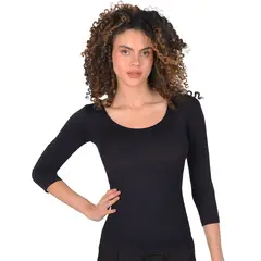 RITCHI - Blusa Control Manga 3-4 Cuello Redondo Mujer