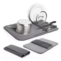 GENERICO - Escurridor Secaplatos Con Tapete Absorbente Platos Cubiertos