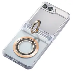 GENERICO - Funda Estuche Case Luxury 3 En 1 Compatible Samsung Z Flip 5 Dorado