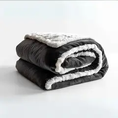 KARYTEX - Cobija Lisa Piel De Durazno Con Ovejera Cama Queen Color Negro