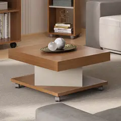 BERTOLINI - Mesa De Centro Decorativa Moderna Con Ruedas En MDP
