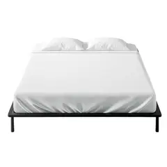 KARYTEX - Combo Protector De Colchón Y Almohada Terry Cama Doble Color blanco--