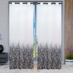 HOMETEX - CORTINA VELO ANNIE BLANCO NEGRO