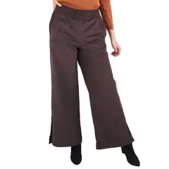LEC LEE - PANTALN PALAZZO EN PANA PARA MUJER - CAF?.-