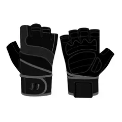 K6 - Guantes Con Muñequera Gimnasio Pesas Gym Hombre Ice Border