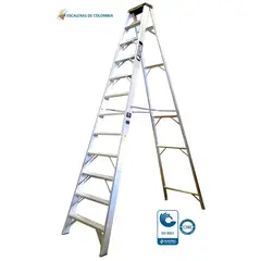 ESCALERAS DE COLOMBIA - Escalera Certificada Tipo Tijera En Aluminio 12 pasos / 3.60 Metros 136 Kg.