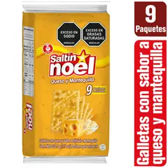 SALTIN NOEL - Galletas Saltín Noel Queso Mantequilla x 9 paquetes
