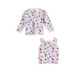 SANTANA - Camiseta Manga Larga + Esqueleto Bebé Niño Rojo Oscuro