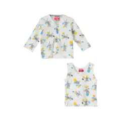 SANTANA - Camiseta Manga Larga + Esqueleto Bebé Niño Turquesa