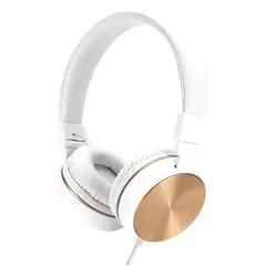 HP - Auriculares Plegable Con Microfono 3.5 mm HI-FI DHH-1206 Blanco