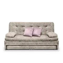 MUEBLES ONLINE - Sofa cama Tarima Nido Olsen Tela Camel - Incluye Cojines