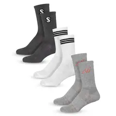 MR HAPPY - Media Calcetín Deportiva Larga Mrhappy Hombre Pack x 3 Pares