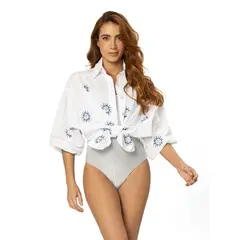 ONDA DE MAR - Camisa Blanco Vec129whtssa