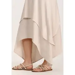 BELIFE - Vestido Largo Crudo Mujer Belife-