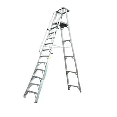 ESCALERAS DE COLOMBIA - Escalera Certificada Tipo Tijera Plataforma En Aluminio 12 pasos / 3.6Mts 136 Kg