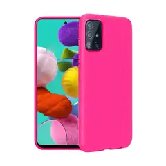 GENERICO - Funda Estuche Silicone Case Compatible Samsung A51 Fucsia