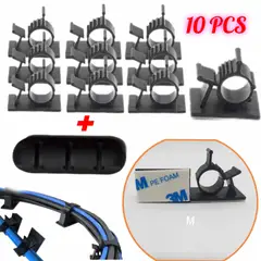 GENERICO - Clips Abrazaderas Organizador Cables Oficina Cables Usb
