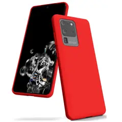 GENERICO - Funda Estuche Silicone Case Compatible Samsung S20 Ultra Rojo