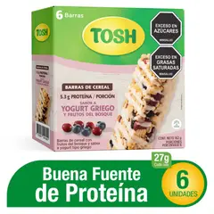 TOSH - Barra de cereal Yogurt proteína x 6 unidades