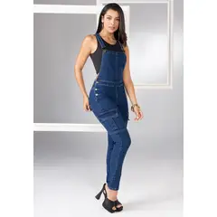 MARKETING PERSONAL - Overall Largo Mujer Azul Medio Mp 100395
