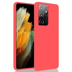 GENERICO - Funda Estuche Silicone Case Compatible Samsung S21 Ultra Salmon