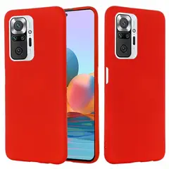 GENERICO - Funda Estuche Silicone Case Compatible Con Xiaomi Note 10 Pro Rojo