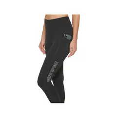DKNY - Legging Con Bolsillo Negro Para Mujer