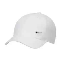 NIKE - Gorra Dri Fit Club Metal Swoosh-Blanco
