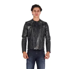 LA CHAQUETERIA - Chaqueta en Cuero Folia Negro Ragnar
