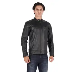 LA CHAQUETERIA - Chaqueta en Cuero Negro SBK