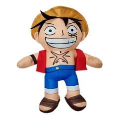 NACIONAL - Peluche Monkey D Luffy 35cm One Piece Muñeco Bordado