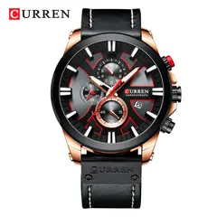 CURREN - Reloj Hombre krec832001 . Reloj Cuero Negro