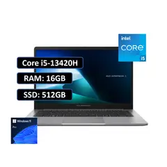 ASUS - Portatil ExpertBook Intel Corei5 13420H 16GB DDR5 512GB SSD 14 W11 Pro Negro