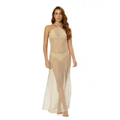 ONDA DE MAR - Vestido Beige Vel2077014d