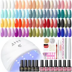 GENERAL - Lámpara secadora de uñas + 24 Esmaltes semi permanentes