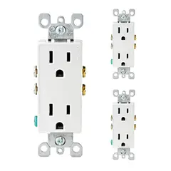 LEVITON - Tomacorriente Doble 5325-w Decora X 3 Unds