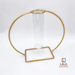 GENERICO - Florero En Arco Metálico Dorado