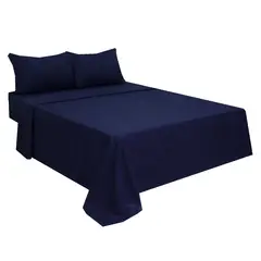 HOMETEX - SAB QUEEN NATURAL  AZUL ZAFIRO