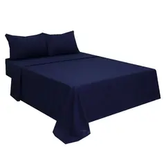 HOMETEX - SAB SENCILLA NATURAL AZUL ZAFIRO