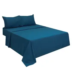 HOMETEX - SAB SENCILLA NATURAL AZUL PETROLEO