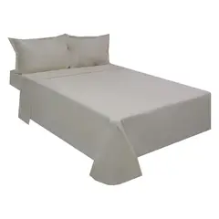HOMETEX - SAB DOBLE 100 % ALGODÓN PLATINO DE 500 HILO BEIGE