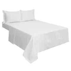 HOMETEX - SAB QUEEN  100% ALGODÓN DE 400 HILO BLANCA