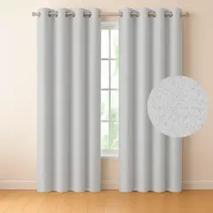 CASATUA - Cortinas Blackout 100% 2Paños 140x220 Lino Doble - Blanco