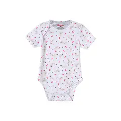 SANTANA - Body Estampado Bebé Manga Corta Niña Ocre