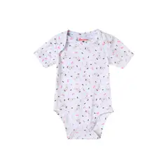 SANTANA - Body Estampado Bebé Manga Corta Niña Ocre Claro