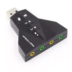 GENERICO - Tarjeta De Sonido 7.1 Usb Con Control De Volumen Doble Sonido
