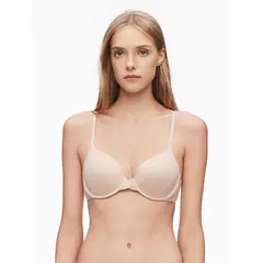 CALVIN KLEIN - Brassier Beige Microfibra Lightly Forrada Calvin Clein