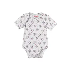 SANTANA - Body Estampado Bebé Manga Corta Niña Gris Claro