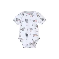 SANTANA - Body Estampado Bebé Manga Corta Niña Gris Medio